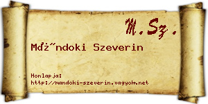 Mándoki Szeverin névjegykártya